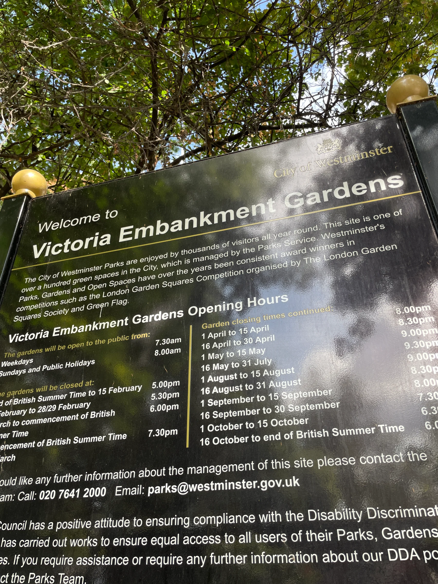 Victoria Embankment Gardens is a hidden gem